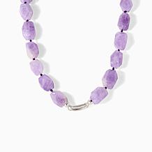 KALIFANO Sterling Silver Amethyst Nugget 22" Necklace