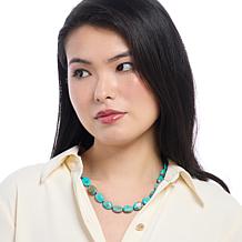 KALIFANO Turquoise-Color Howlite Bead 21" Necklace