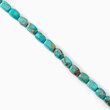 KALIFANO Turquoise-Color Howlite Bead Bracelet 