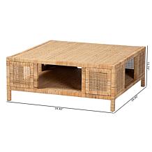 Kalimantan Coffee Table 39.4" W x 39.4" D x 15.7" H
