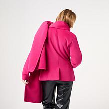 KAP by Kaphill Melton Coat with Wrap Scarf