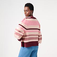 KAP by Kaphill Striped Puff Sleeve Cardigan