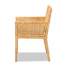 Karis Wood and Rattan Dining Chair with Cushion