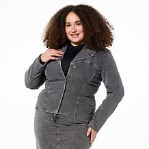 kathy ireland® Fashion 360 Denim Corset Style Blazer