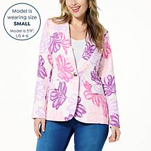 kathy ireland® Fashion 360 Garden Party Spring Printed Blazer