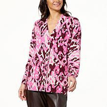 kathy ireland® Fashion 360 Maxima Printed Ikat Cardigan