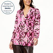 kathy ireland® Fashion 360 Maxima Printed Ikat Cardigan