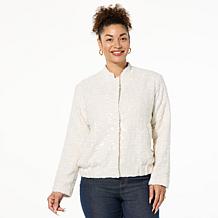 kathy ireland Royal Lodge Oversized Bomber Jacket
