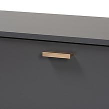 Kelson Dark Grey and Gold Finished Wood TV Stand