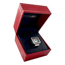 Kessaris Crystal-Accent Expansion Band Ring Watch