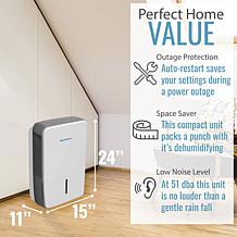 Keystone 50-Pint Dehumidifier w/ Electronic Controls