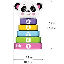Kids Hits Stack and Play Panda Wooden Stacking and Sorting Ring Toy