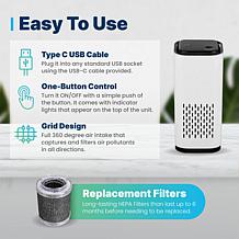 Kiki Pure Mini A1 HEPA USB-C Powered Air Purifier