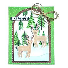 Kingston Crafts 5" x 7" Holiday Background Stamps - Set of 6