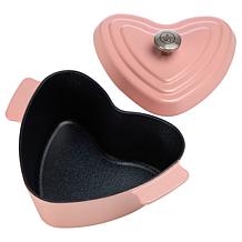 Kitchen HQ 2.8-Quart Ceramic Nonstick Heart-Shaped Cast Iron Casserole