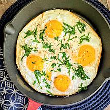 Kitchen HQ 2pc 10" Ceramic Nonstick Cast Iron Skillet w/10" Griddle