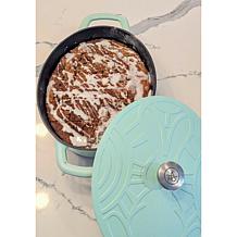 Kitchen HQ Spring Bunny Themed Cast Iron Ceramic Nonstick Casserole