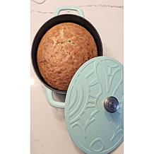 Kitchen HQ Spring Bunny Themed Cast Iron Ceramic Nonstick Casserole