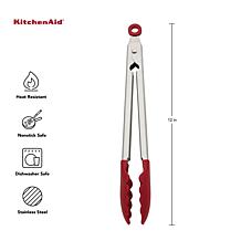 KitchenAid Gourmet Silicone Tipped Stainless Steel Tongs