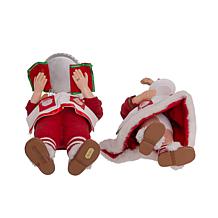 Kurt Adler 10.5" Fabriché Mr. and Mrs. Santa, 2-Piece Set