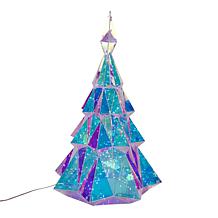 Kurt Adler 20"H Holographic Christmas Tree w/200 Cool White Fairy LEDs