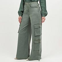La Joie Cinched Hem Denim Cargo Pant