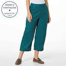 La Joie Faux Leather Wide-Leg Cropped Pant