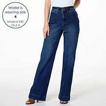 La Joie High-Rise Comfort Stretch Denim Wide Leg Jean
