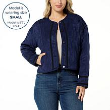 La Joie Quilted Faux Suede Jacket