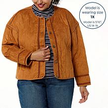 La Joie Quilted Faux Suede Jacket