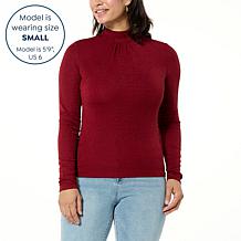 La Joie Shirred Front Neck Blouse