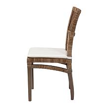 Laluna Mahogany Wood and Rattan Dining Chair