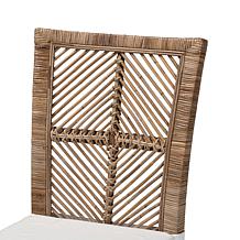 Laluna Mahogany Wood and Rattan Dining Chair