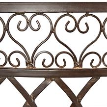 Lara Filigree-Heart Embellished Kissing Bench