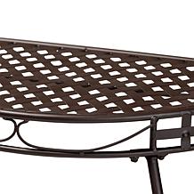 Laraine Modern and Contemporary Brown Metal Outdoor Console Table