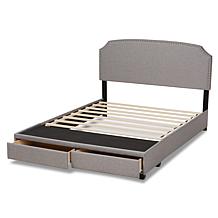 Larese Fabric Upholstered 2-Drawer Queen Size Platform Storage Bed