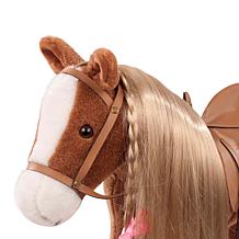 Large Horse Doll with Brushable Mane and Tail