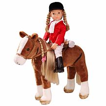 Large Horse Doll with Brushable Mane and Tail