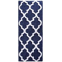 Lavish Home 100% Cotton Trellis Bathroom Mat - 2' x 5'