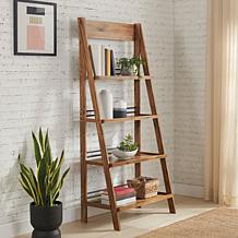 Lavish Home 4-Tier Ladder Freestanding Bookshelf with X-Back Frame