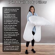 Lavish Home Collection 7-in-1 Jumbo Full Body Pillow