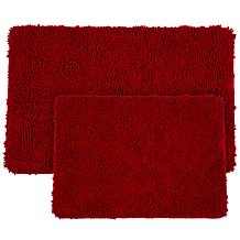 Lavish Home Memory Foam Shag 2-piece Bath Mat Set