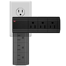 LAX Gadgets 2-pack 9 Outlet 2 USB Port Swivel Surge Protector