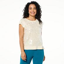 LB70 by Lloyd Boston Entrance Maker Sequin Pullover Sweater