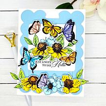 LDRS Creative Butterfly and Buds Stamp, Die and Slider Die Set