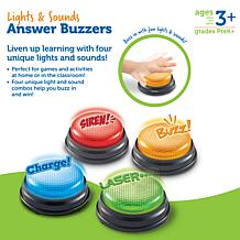 Learning Resources Set of 4 Lights and Sounds Answer Buzzers
