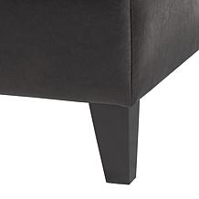 Leather Storage Cocktail Ottoman