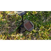 LED Garden Stake with Rain Gauge and Thermometer