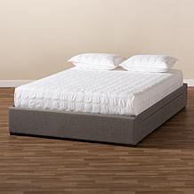 Leni Fabric Upholstered 4-Drawer King Size Platform Storage Bed Frame