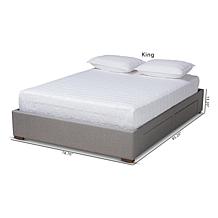 Leni Fabric Upholstered 4-Drawer Queen Size Platform Storage Bed Frame